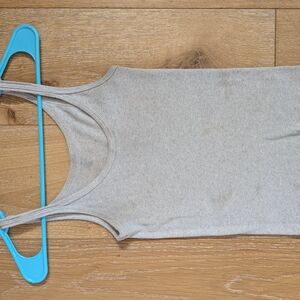 brandy Melville Light Gray Ribbed Tank Top